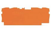 Пластина торцевая и промежуточная оранжевая, для 4-х проводных клемм 2004-1492 WAGO