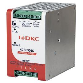 Источник питания "OPTIMAL POWER" однофазный 500Вт 20А 24В с ORing диодом XCSF500C DKC