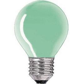 Лампа накаливания декоративная 15Вт Е27 А55 зеленая Philips