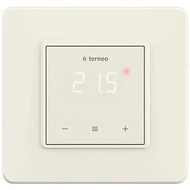 Терморегулятор для теплого пола сенсорный, 16А, 3000ВА, 5…+40°C, Terneo s (слоновая кость)