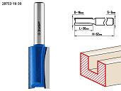 ЗУБР 16x30мм, хвостовик 8мм, фреза пазовая прямая, 28753-16-30, серия Профессионал