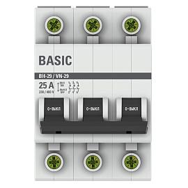 Выключатель нагрузки ВН-29 3П 25А на DIN-рейку Basic (SL29-3-25-bas) EKF