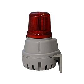 Оповещатель звуковой со светодиодным маяком, корпус - серый, линза - желтая, 100 dB, 40-260V AC/DC, IP65 H100BL230G/Y Spectra
