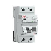 Выключатель автоматический дифференциального тока DVA-6 25А (1P+N) двухполюсный характеристика C 6kA 30мА тип AC  AVERES rcbo6-1pn-25C-30-ac-av EKF
