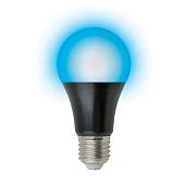 Лампа светодиодная 9Вт Е27 A60 600Лм матовая 175-250Вт грушевидная ультрафиолетовая для дискотек UVAD/E27/FR PLZ07BK UL-00005855 ТМ Uniel