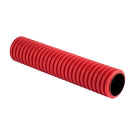 Труба гофрированная двустенная жесткая ПНД d50 6м (36м/уп) красная, tr2st-50-6m EKF