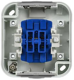 Выключатель двухклавишный 10А IP55 TS205 белый  TORS  TS-V20-0-10-55-K41 IEK