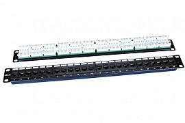 Патч-панель  19" PP3-19-24-8P8C-C5E-110D кат 5е 1U 24 порта RJ45 Dual IDC ROHS  черный  246095 Hyperline