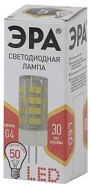 Лампа светодиодная 5 Вт G4 JC 2700К 400Лм 220В капсульная ( LED JC-5W-220V-CER-827-G4 ) Б0027857 ЭРА