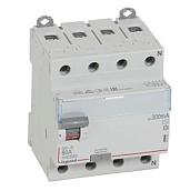 Выключатель автоматический дифференциального тока АВДТ DX3 80А 4П четырехполюсный N 300мА 400В 4 модуля 411725 Legrand