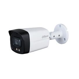 Камера видеонаблюдения (видеокамера наблюдения) аналоговая уличная цилиндрическая HDCVI мультиформатная 2Мп, объектив 3,6мм фиксированный DH-HAC-HFW1239TLMP-LED-0360B DAHUA