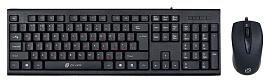 Комплект (клавиатура+мышь), USB, проводной, черный 630M OKLICK