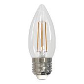 Лампа светодиодная 5 Вт E27 C35 3000К 450Лм прозрачная 200-250В свеча Air DIM (LED-C35-5W/WW/E27/CL/DIM GLA01TR) UL-00003643 Uniel