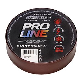 Изолента ПВХ коричневая 19мм 20м  12802 Pro-Line