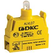 Контактный блок с клеммными зажимами под винт со светодиодом на 220В код ALVL220 DKC
