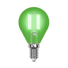 Лампа светодиодная 5 Вт E14 G45 350Лм 200-250в шар зеленый свет Air (LED-G45-5W/GREEN/E14 GLA02GR) UL-00002987 Uniel