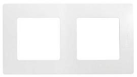 Рамка для розеток и выключателей 2 поста Etika белый 672502 Legrand