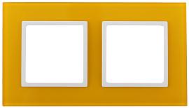 Рамка для розеток и выключателей ЭРА Elegance 2 поста желтый 14-5102-21 Б0034494 ЭРА