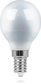 Лампа светодиодная    5,0Вт Е14 G45 2700К 410Лм матовая 220В Шар LB-38 8LED 25402 Feron