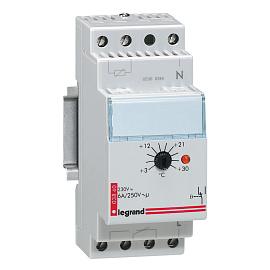 Термостат комнатный для установки в электрошкаф диапазон регулировки от 3 до 30 (0)C 2 модуля 003840 Legrand