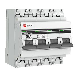 Выключатель нагрузки ВН-63, 4P 40А  PROxim под опломбировку SL63-4-40-pro EKF