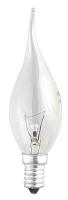 Лампа накаливания декоративная свеча 40Вт CT35 40W Е14 clear прозрачная "Свеча на ветру" .3321451 Jazzway