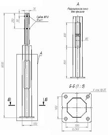 Опора ОГКлф 9 метров (К240-180-4х25)-ц В00004484 Пересвет