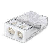 Клемма для распределительных коробок на 2 провода 0,5-2,5 мм2 медь-алюминий с пастой белый (2273-242) WAGO