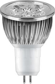 Лампа светодиодная 4 Вт G5.3 MR16 6400К 320Лм прозрачная 230В рефлекторная LB-14 25170 Feron