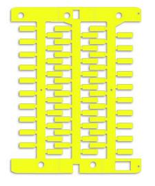 Маркировка для провода, жесткая, для трубочек. 4х12мм. Желтая NUT12Y DKC