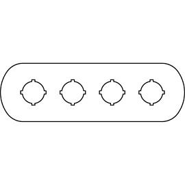 Шильдик MA6-1004 (4 места) для пластикового кнопочного поста  1SFA611930R1004 ABB