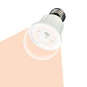 Лампа светодиодная 10Вт Е27 А60 5600К 850Лм прозрачная 220В грушевидная для растений( LED-A60-10W/SPFR/E27/CL PLP01WH ) UL-00001820 Uniel
