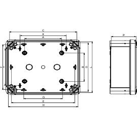 SE ПЛАСТ.КОРОБКА ABS 116x116x62 NSYTBS11116