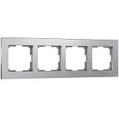 Рамка четырехместная Aluminium алюминий IP20 W0041706 Werkel