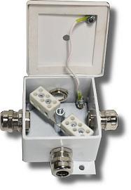 Коробка монтажная огнестойкая КМ-О(6к)-IP66 четыре вода ABCD 80х80х68 Гефест