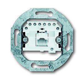 Механизм 1-постовой телефонной розетки 8 полюсов RJ 11/12, RJ 45, ISDN, категория 3 0230-0-0378  ABB 2CKA000230A0378