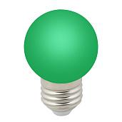 Лампа светодиодная 1 Вт E27 D45 80Лм матовая 220-240В шар Цвет зеленый IP20 UL-00005648 Volpe