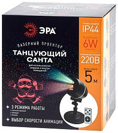 Проектор лазерный ENIOP-06 Laser Танцующий Санта, IP44, 220В (12/180) Б0047977 ЭРА