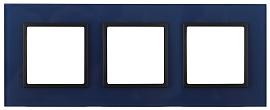 Рамка для розеток и выключателей ЭРА Elegance 3 поста синий 14-5103-29 Б0034519 ЭРА
