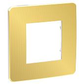 Рамка для розеток и выключателей 1 пост Unica Studio золото/белый NU280259 Schneider Electric
