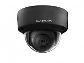 Камера видеонаблюдения (видеокамера наблюдения) IP уличная купольная 2Мп, объектив 2.8мм DS-2CD2123G0-IS (2.8mm) (Черный) HikVision