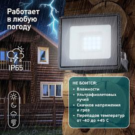 Прожектор светодиодный уличный ЭРА LPR-023-0-65K-010 10Вт 6500K 800Лм IP65 Б0052021