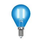 Лампа светодиодная 5 Вт E14 G45 350Лм 200-250в шар синий свет Air (LED-G45-5W/BLUE/E14 GLA02BL) UL-00002989 Uniel