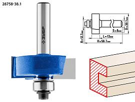 ЗУБР 38.1x13мм, хвостовик 8мм, фреза фальцевая, 28758-38.1, серия Профессионал