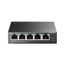 Коммутатор 5-портовый 10/100 Мбит/с настольный с 4 портами PoE TL-SF1005LP TP-LINK