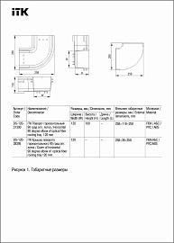 ITK Поворот горизонтальный 90град оптического лотка 120мм