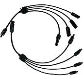 Коннектор МС4Y для параллельного соединения 4 панелей с кабелем