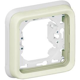 Рамка для розеток и выключателей 1 пост Plexo горизонтальная с суппортом для встроенного монтажа белый 069692 Legrand