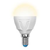 Лампа светодиодная 5 Вт E14 G45 3000К 600Лм матовая 175-250В шар Palazzo DIM диммируемая ( LED-G45-6W/WW/E14/FR/DIM PLP01WH ) UL-00000694 Uniel