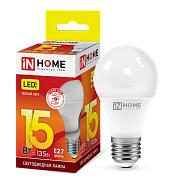 Лампа светодиодная   15Вт Е27 A60 3000К 1350Лм матовая 230В Груша LED-A60-VC 4690612020266 IN HOME